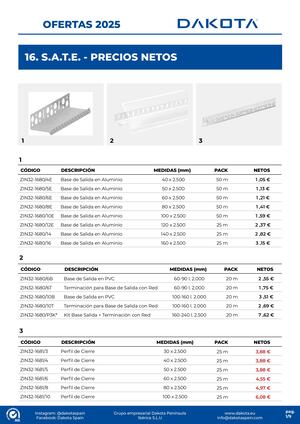 16. S.A.T.E. - PRECIOS NETOS